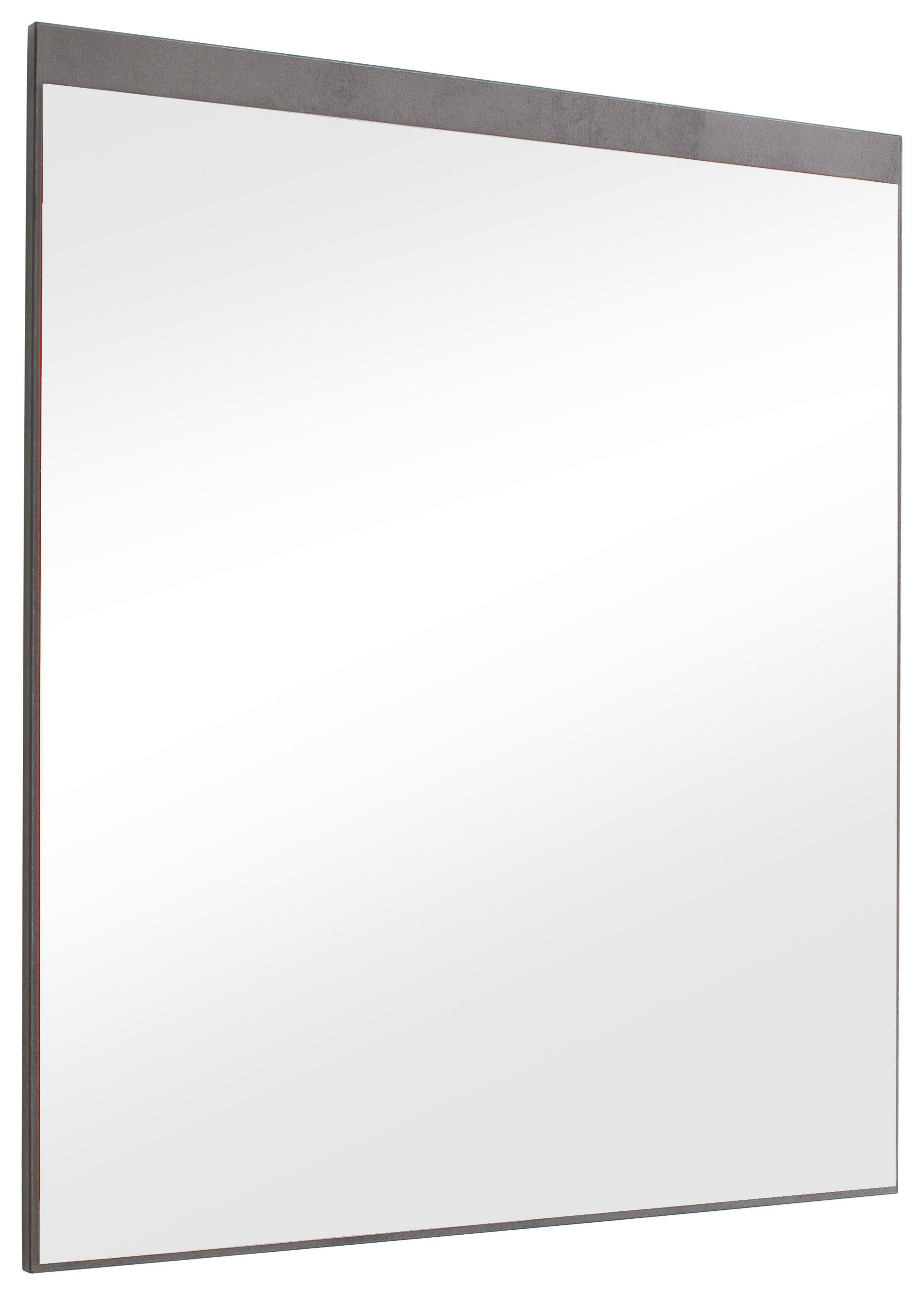 STENSKO OGLEDALO, 75/87/2 cm steklo, leseni material  - antracit, Design, steklo/leseni material (75/87/2cm) - Voleo