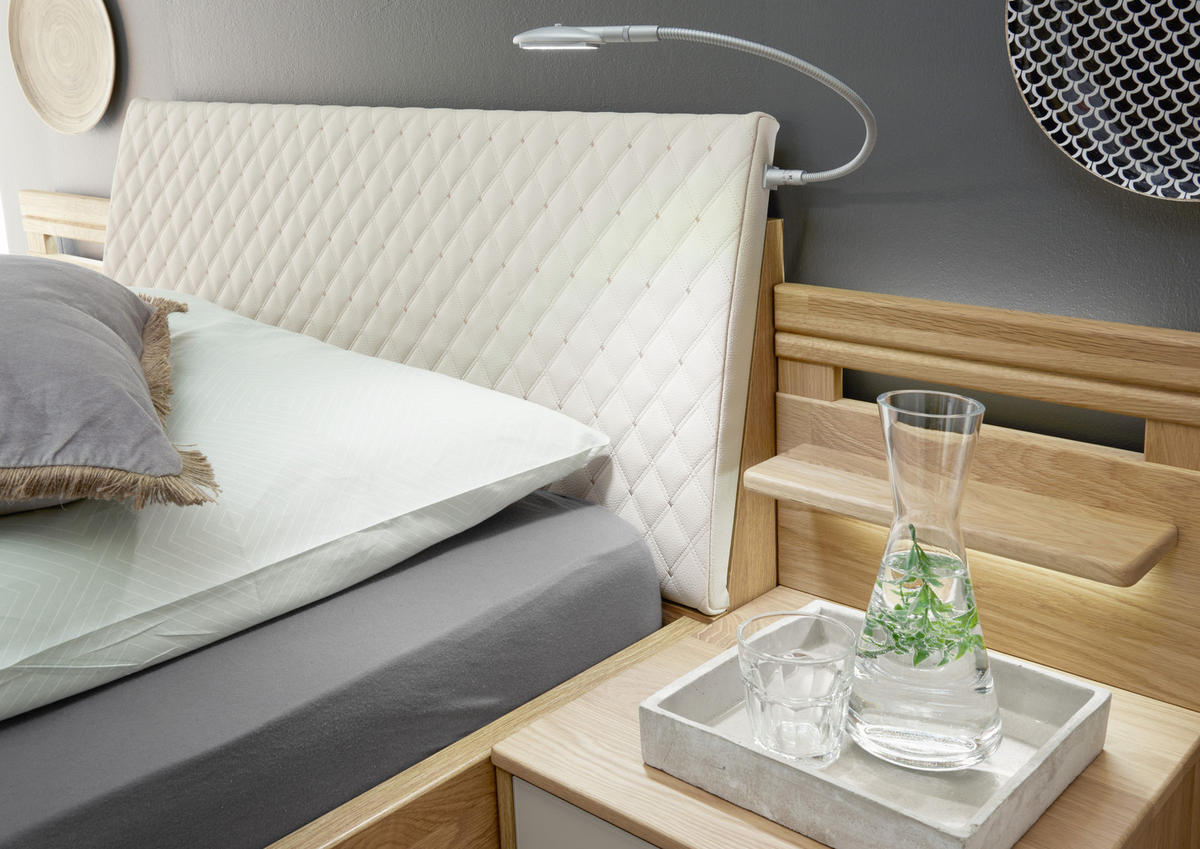 BETT 100/200 cm  in Eichefarben, Champagner   - Champagner/Eichefarben, Konventionell, Holz/Holzwerkstoff (100/200cm) - Venda