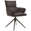 ARMLEHNSTUHL  in Eisen Velours  - Anthrazit/Schwarz, Design, Textil/Metall (58/91/62cm) - Dieter Knoll
