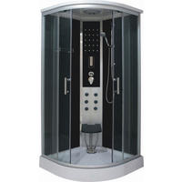 DAMPFDUSCHE  in  - Chromfarben/Klar, KONVENTIONELL, Glas/Metall (90/90/215cm)