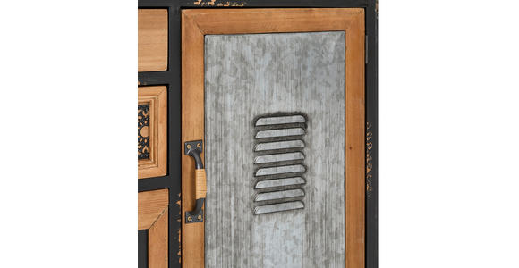 KOMMODE in 90/106/32 cm - Multicolor/Schwarz, LIFESTYLE, Glas/Holz (90/106/32cm) - Landscape