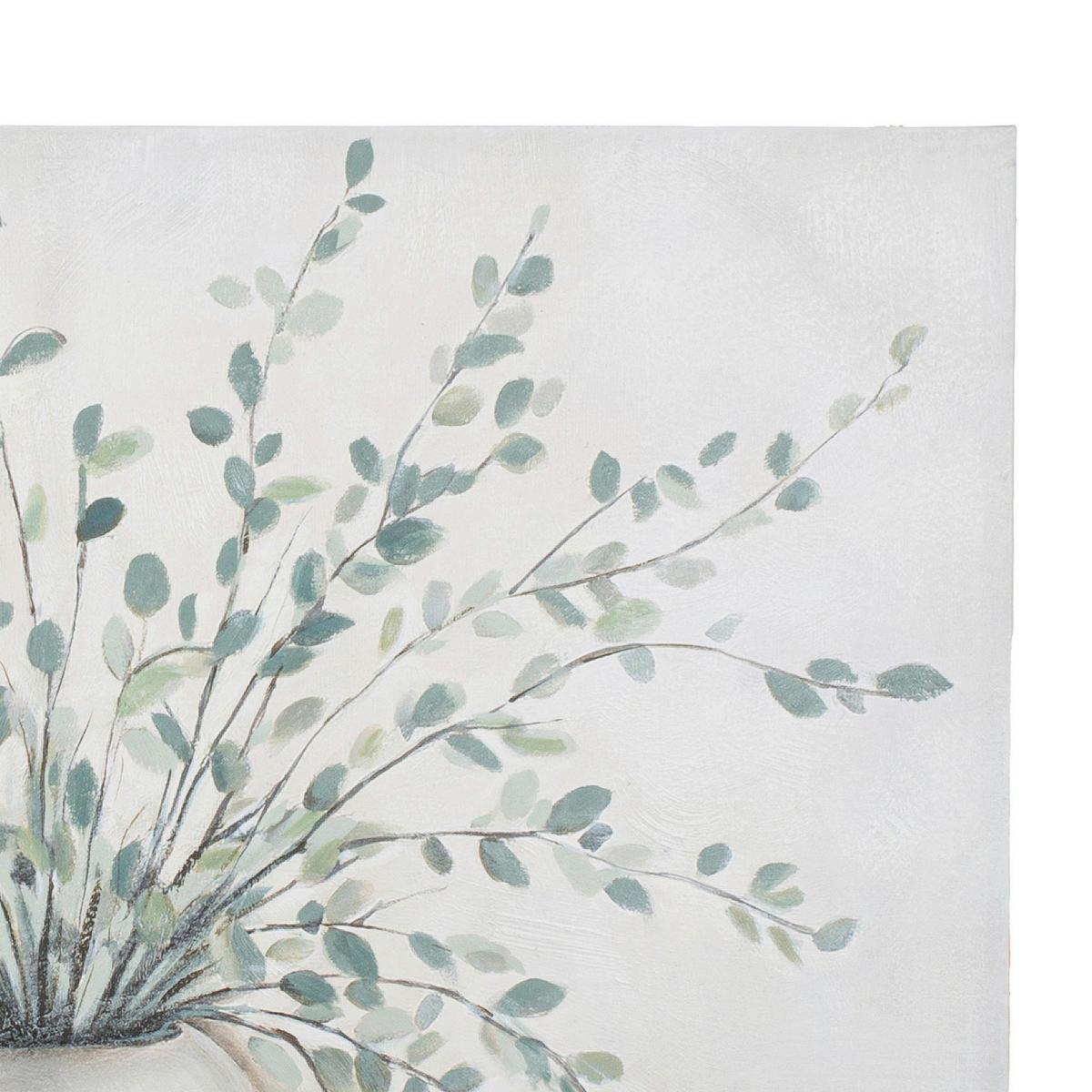 LEINWANDBILD Blumen Creme, Hellgrün  - Creme/Hellgrün, Basics, Textil (120/80/3,5cm)