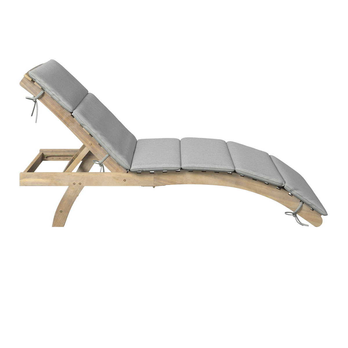 GARTENLIEGE 170/55/54 cm  - Akaziefarben, Natur, Holz/Kunststoff (170/55/54cm) - Ambia Garden