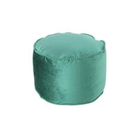 POUF Samt 47/32/47 cm  - Grün, Basics, Textil (47/32/47cm) - Kayoom