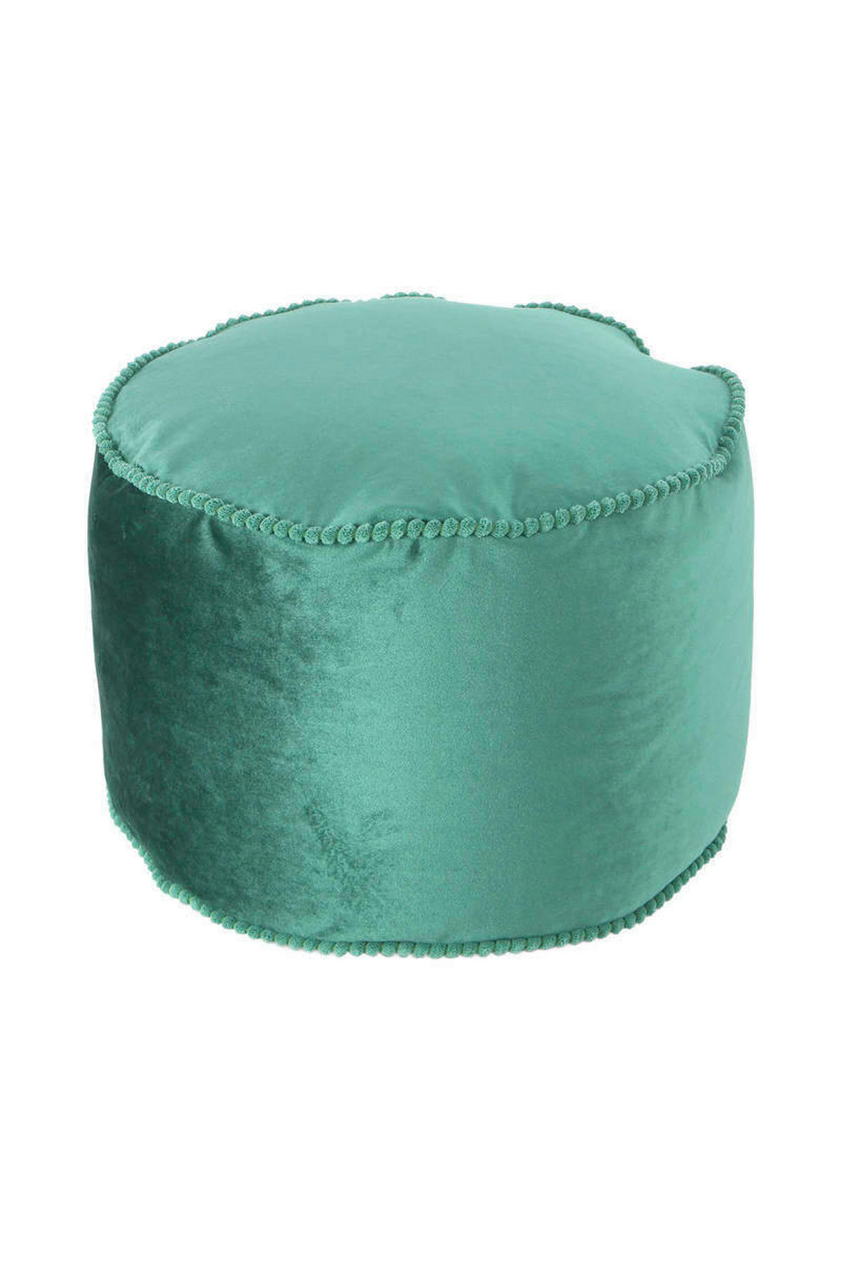 POUF Samt 47/32/47 cm  - Grün, Basics, Textil (47/32/47cm) - Kayoom