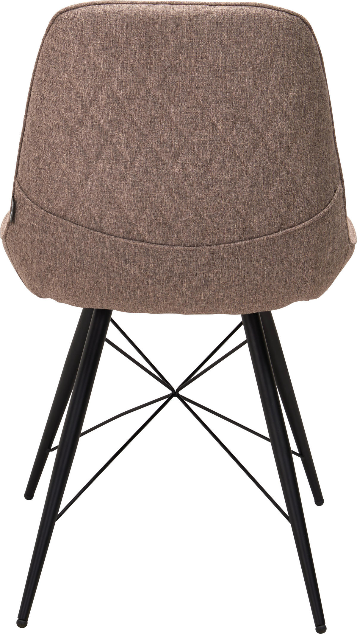 STOL, kovina, tekstil rjava, črna  - črna/rjava, Design, kovina/tekstil (60/86/58cm) - Carryhome