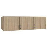 AUFSATZSCHRANK 136/39/54 cm  - Silberfarben/Sonoma Eiche, Design, Holzwerkstoff/Kunststoff (136/39/54cm) - Boxxx