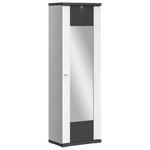 GARDEROBENSCHRANK  in 65/206,6/41,6 cm  - Chromfarben/Graphitfarben, Design, Glas/Holzwerkstoff (65/206,6/41,6cm) - Xora