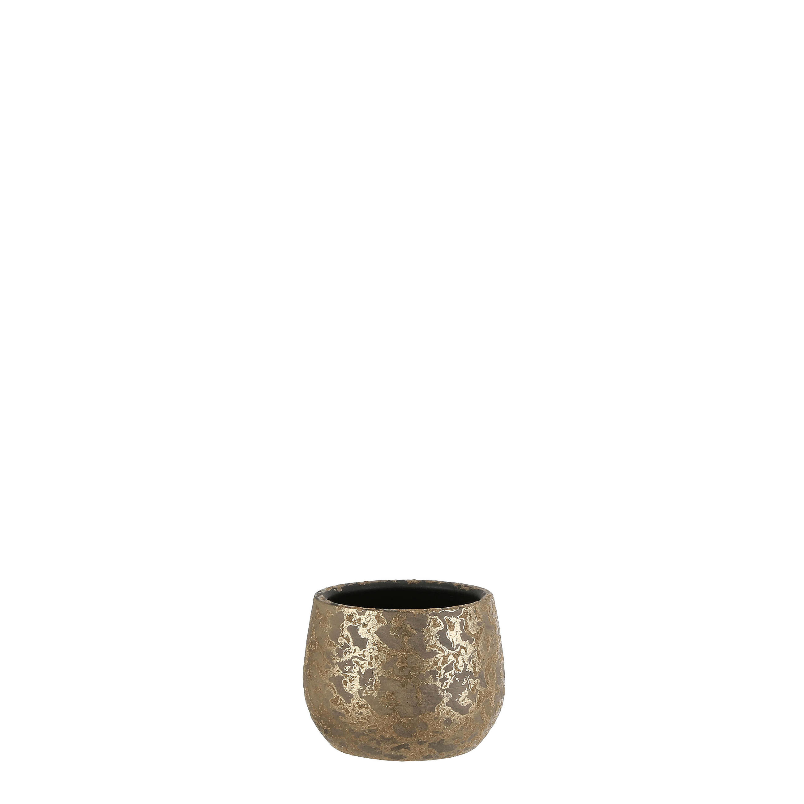 KVĚTINÁČ keramika,  - barvy zlata, Basics, keramika (16,5/13cm)