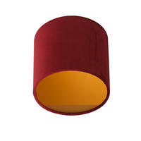 LEUCHTENSCHIRM 25/23 cm   - Rot, Basics, Textil/Metall (25/23cm)