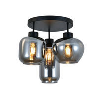 DECKENLEUCHTE 42/35,5 cm   - Schwarz, Design, Glas/Metall (42/35,5cm) - Collet's Monde