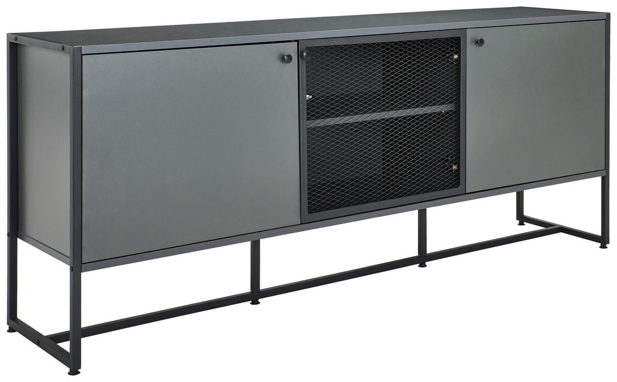 SIDEBOARD 180/75/41 cm Anthrazit, Schwarz  - Anthrazit/Schwarz, Modern, Holzwerkstoff/Metall (180/75/41cm) - Novel