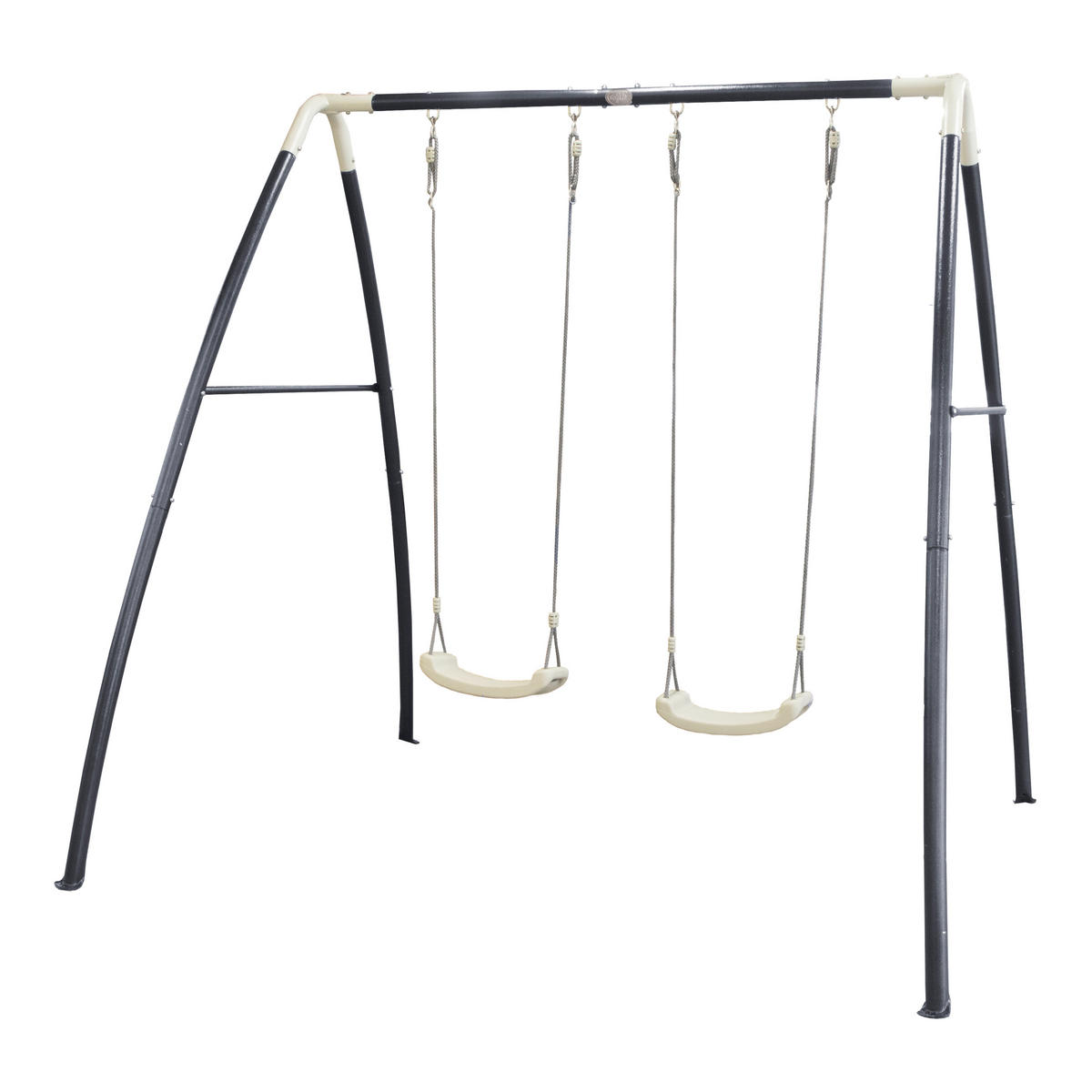 SCHAUKEL DOUBLE METAL axi  - Anthrazit/Weiß, Basics, Kunststoff/Metall (210/217/210cm) - Ambia Garden