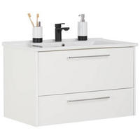 WASCHTISCHKOMBI 85 cm  - Chromfarben/Weiß, KONVENTIONELL, Keramik/Holzwerkstoff (85cm) - Stylife