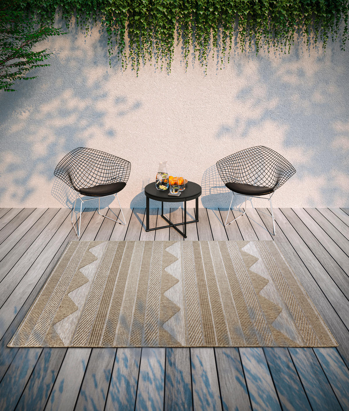 OUTDOORTEPPICH 115/170 cm Kollektion 1836 Hellbraun  - Hellbraun, Design, Kunststoff/Textil (115/170cm) - Villeroy & Boch