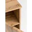 MIDISCHRANK 30/130/35 cm - Eiche Wotan/Silberfarben, Natur, Holzwerkstoff/Kunststoff (30/130/35cm) - Xora