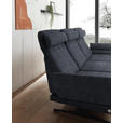 ECKSOFA Grau Flachgewebe  - Schwarz/Grau, Design, Textil/Metall (279-327/176-217cm) - Dieter Knoll