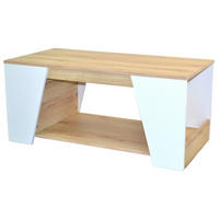 COUCHTISCH 100/50/45 cm rechteckig Weiß, Eichefarben  - Eichefarben/Weiß, Design, Holzwerkstoff (100/50/45cm) - MID.YOU