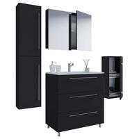 BADRUM 146 cm  - vit/aluminiumfärg, Modern, metall/trämaterial (146cm) - MID.YOU