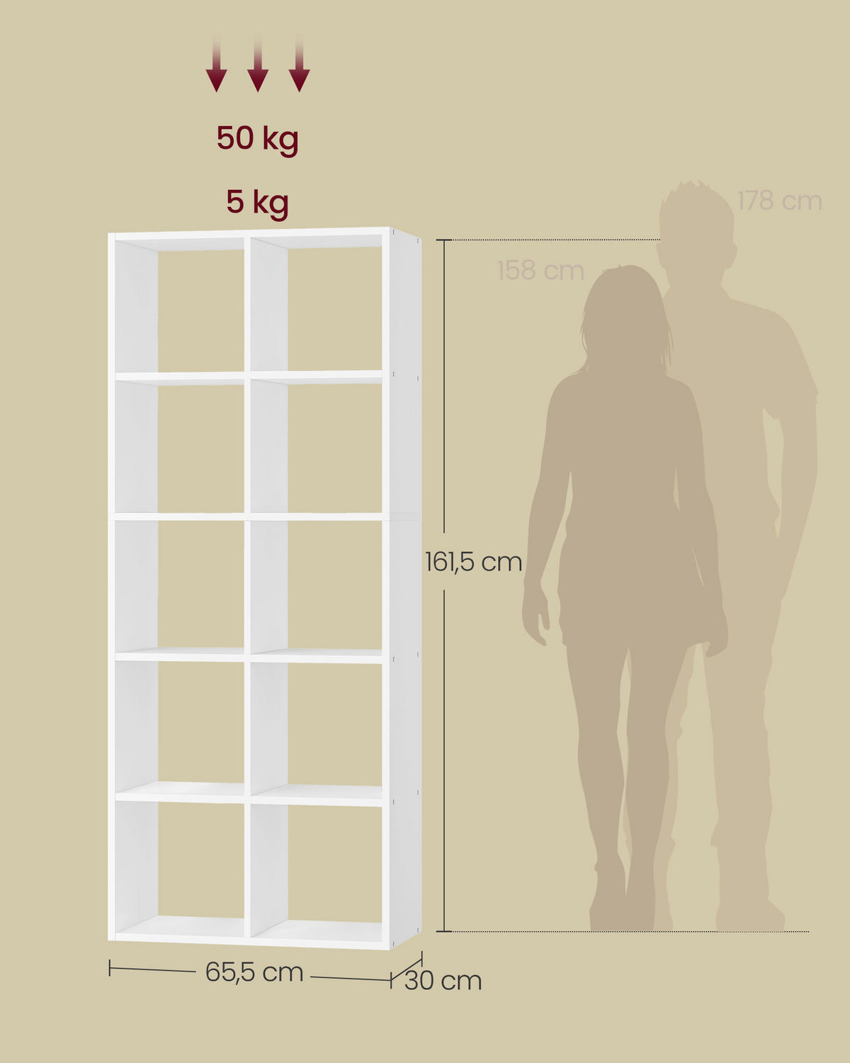 RAUMTEILER - Weiß, Trend, Holzwerkstoff (65,5/161,5/30cm) - Boxxx