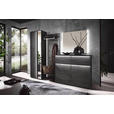 SCHUHSCHRANK 117/98/39 cm  - Anthrazit/Schwarz, Design, Holz/Metall (117/98/39cm) - Johann Jakob