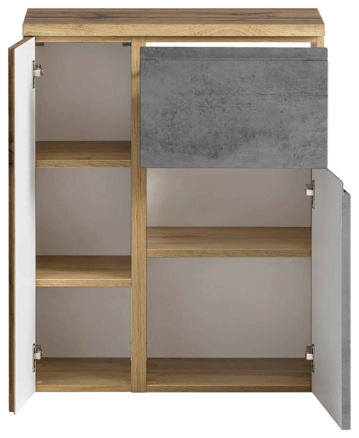 UNTERSCHRANK in   - Eiche Wotan/Hellgrau, Modern, Holzwerkstoff (65/79/35cm) - Held