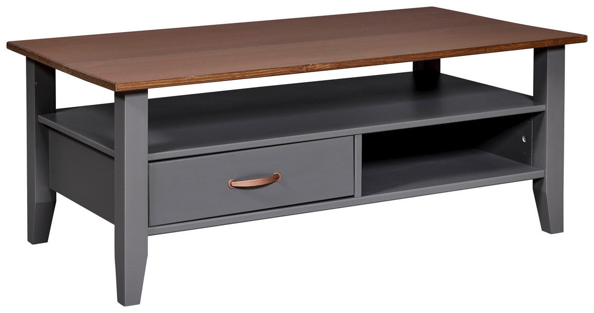 COUCHTISCH in Holz 115/60/45 cm  - Braun/Grau, Design, Holz (115/60/45cm) - Livetastic