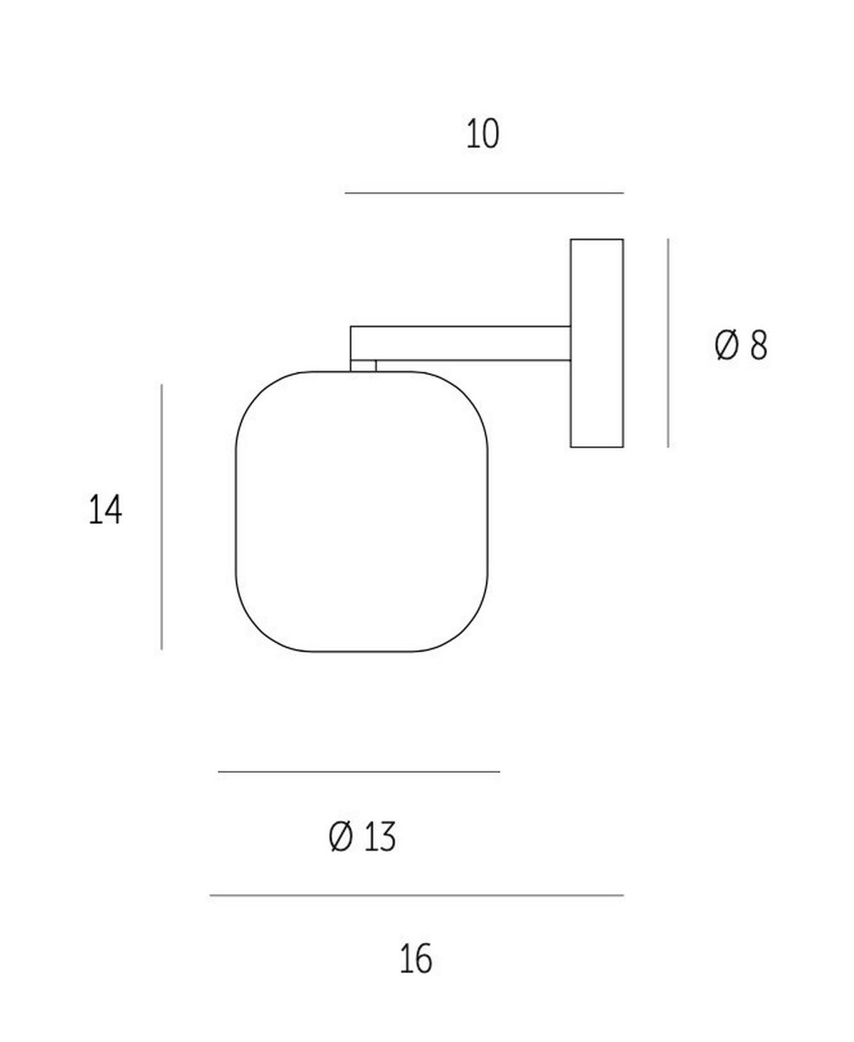 WANDLEUCHTE MUREA 13/14/16 cm   - Weiß, KONVENTIONELL, Glas (13/14/16cm)