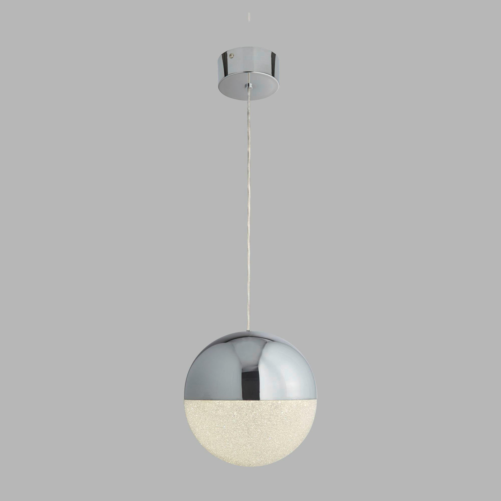 LED-HÄNGELEUCHTE 25/150 cm  - Chromfarben, Design, Glas/Textil (25/150cm)