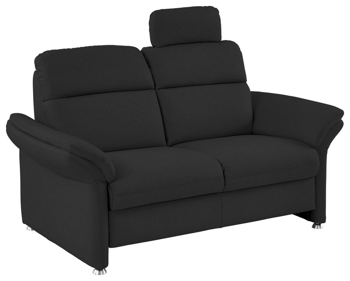 2-SITZER-SOFA in Echtleder Anthrazit  - Anthrazit/Alufarben, Konventionell, Leder/Metall (170/96/92cm) - Beldomo Premium