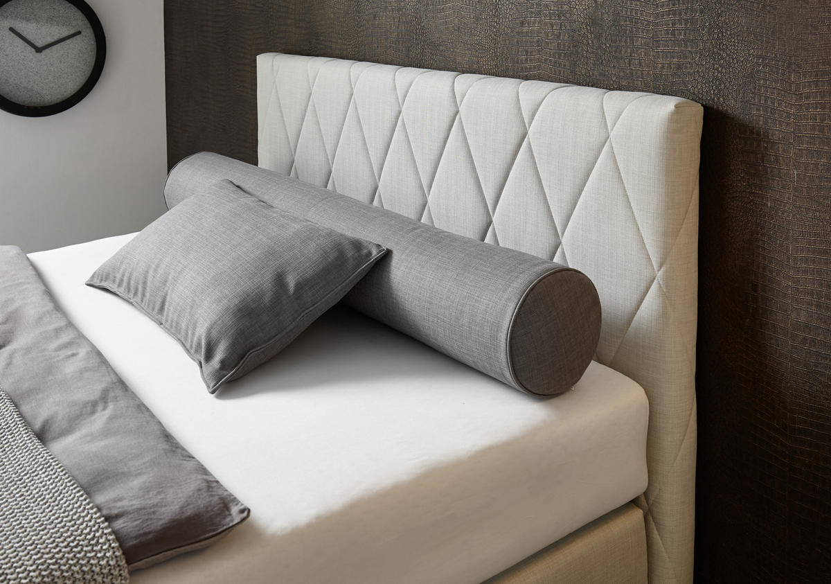 BOXSPRINGBETT 180/200 cm  in Grau  - Schwarz/Grau, Design, Kunststoff/Textil (180/200cm) - RUF Betten