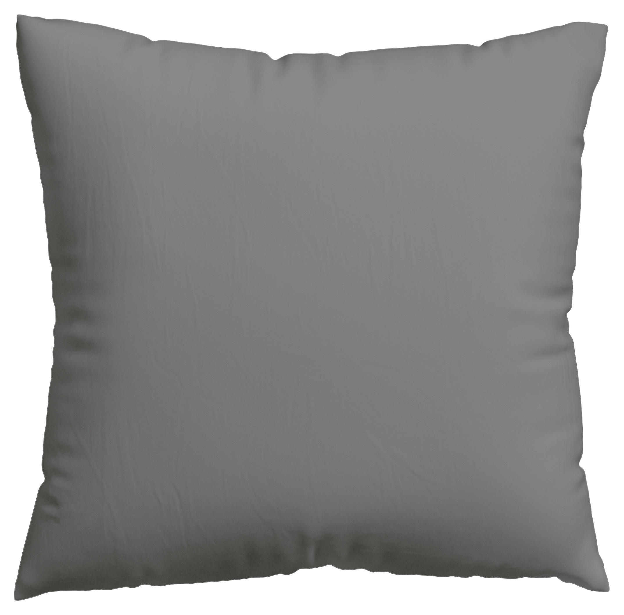 KOPFKISSENBEZUG WOVEN SATIN 80/80 cm  - Grau, Basics, Textil (80/80cm) - Schlafgut