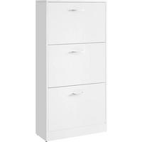 REGÁL NA BOTY, bílá, 60/120/24 cm - bílá/barvy stříbra, Trend, kov/kompozitní dřevo (60/120/24cm) - Boxxx