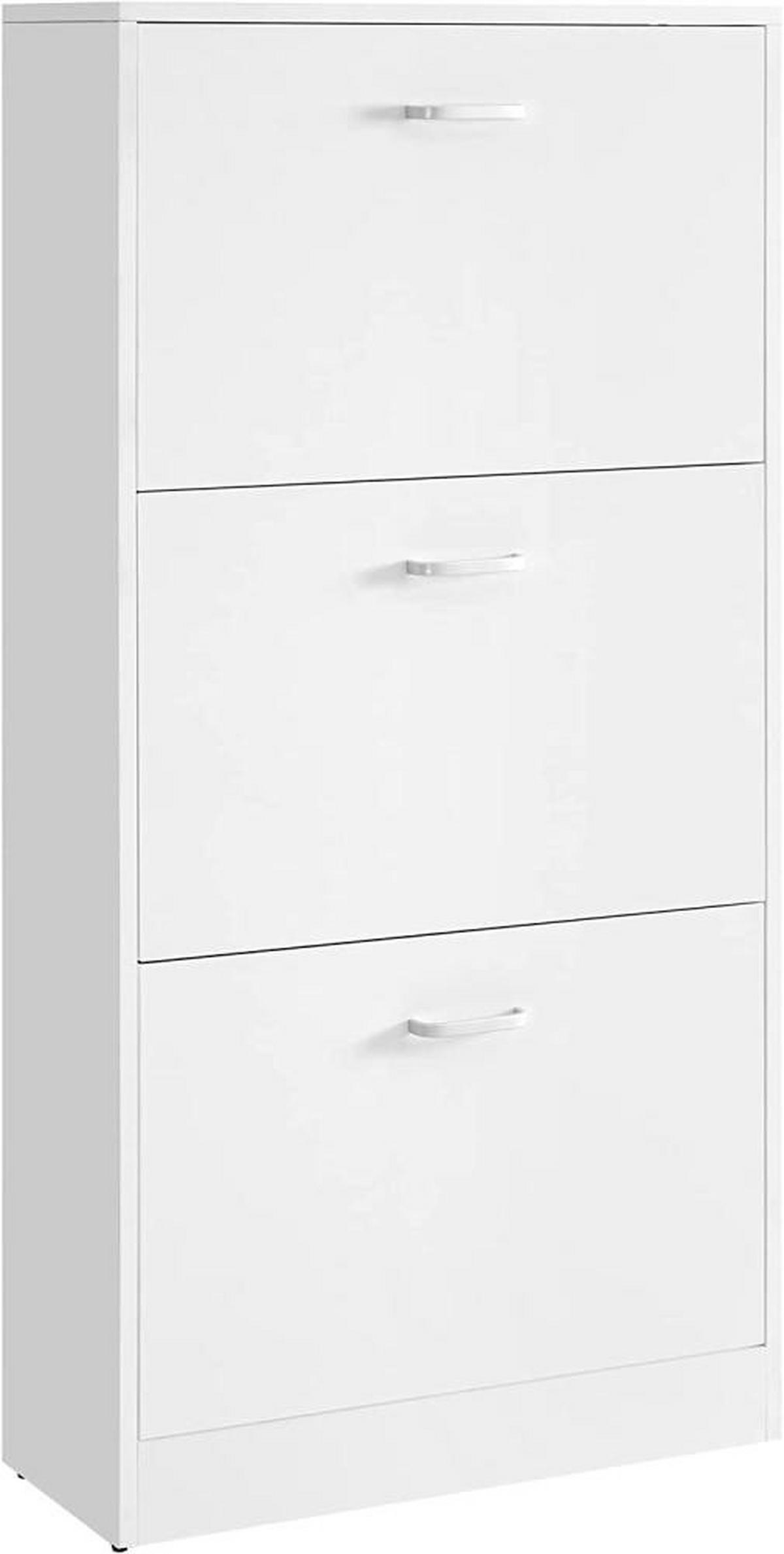 REGÁL NA BOTY, bílá, 60/120/24 cm - bílá/barvy stříbra, Trend, kov/kompozitní dřevo (60/120/24cm) - Boxxx