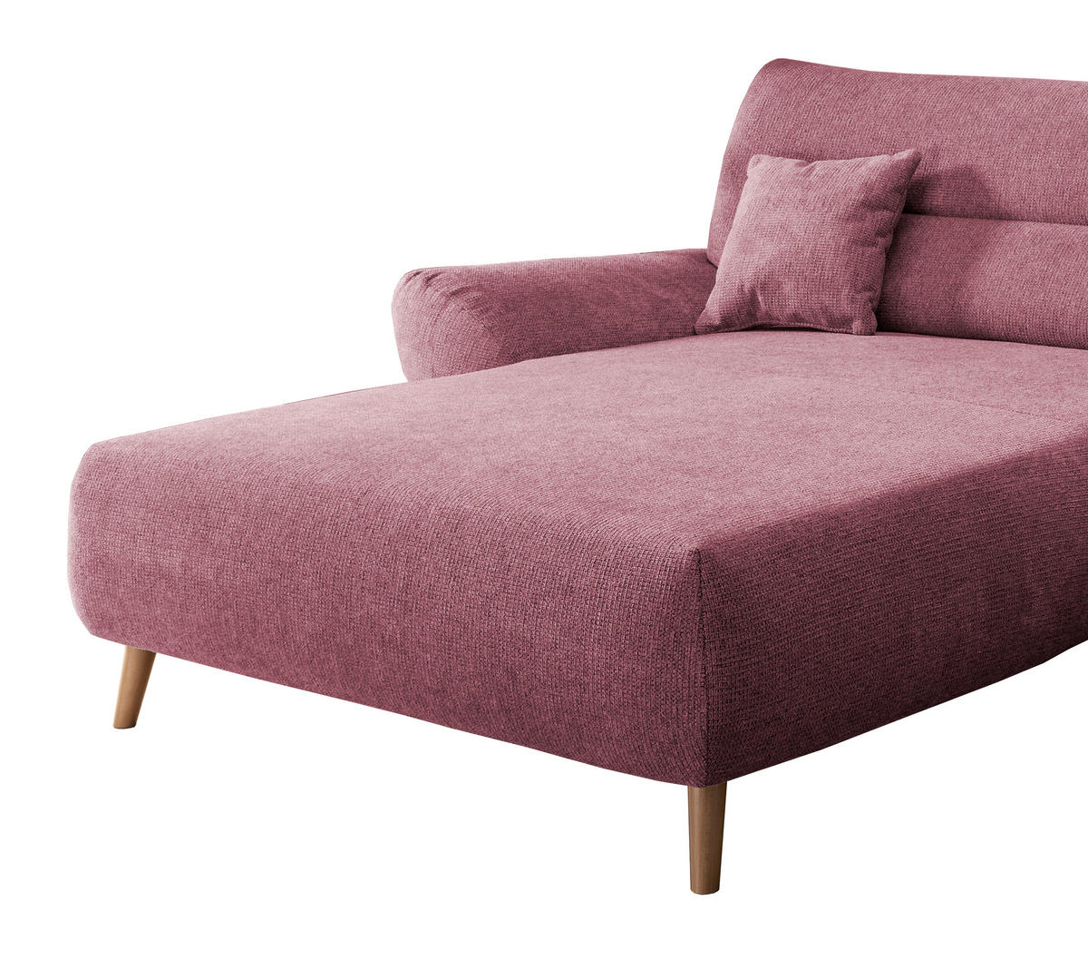 ECKSOFA in Chenille Brombeere  - Wildeiche/Brombeere, Modern, Holz/Textil (166/290cm) - MID.YOU