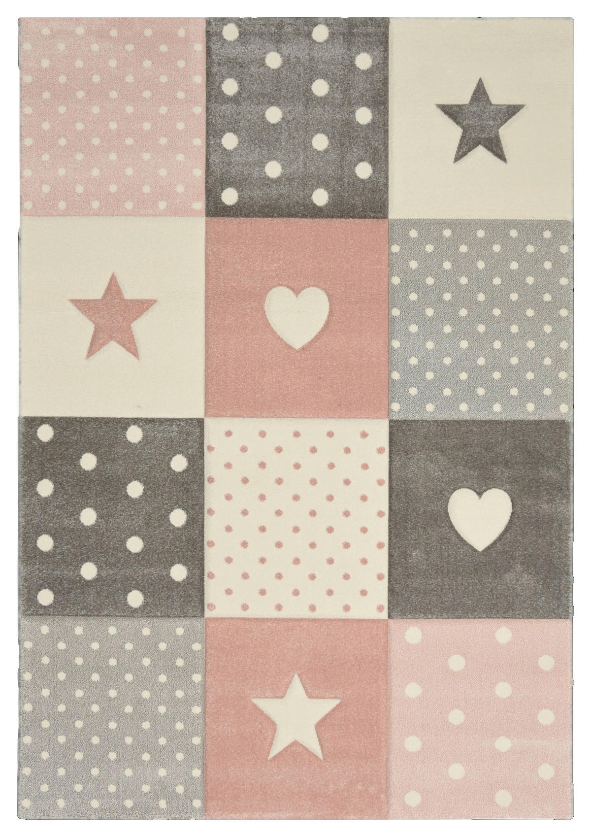 KINDERTEPPICH 120/170 cm Pastel Kids  - Hellrosa/Grau, LIFESTYLE, Textil (120/170cm)
