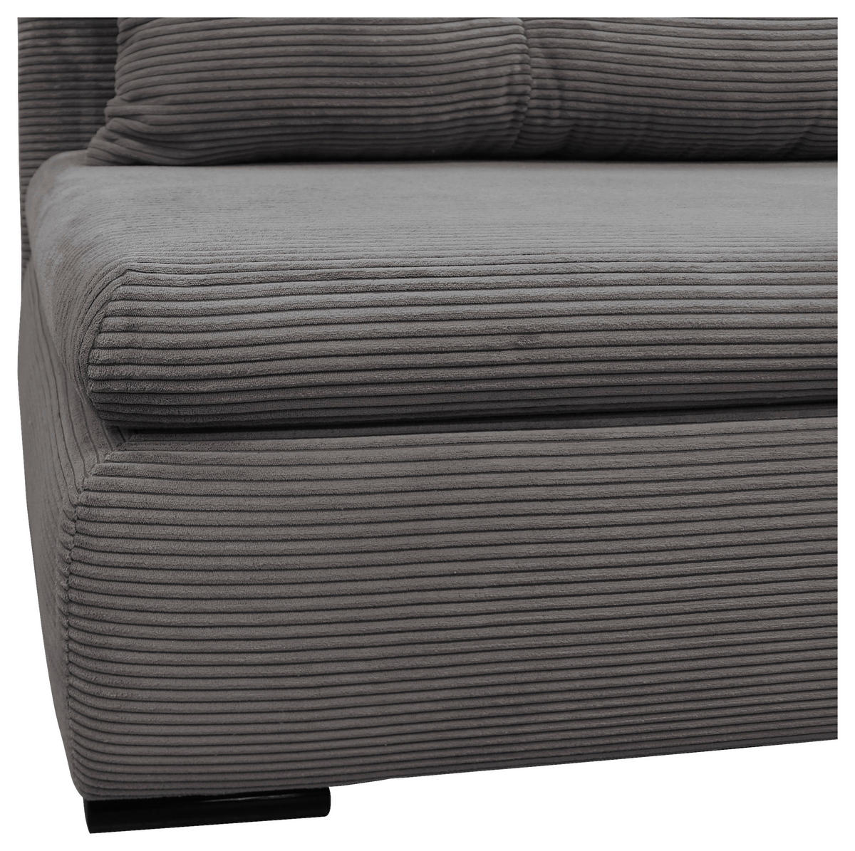 SCHLAFSOFA  in Cord Grau  - Schwarz/Grau, Design, Kunststoff/Textil (154/93/85cm) - MID.YOU