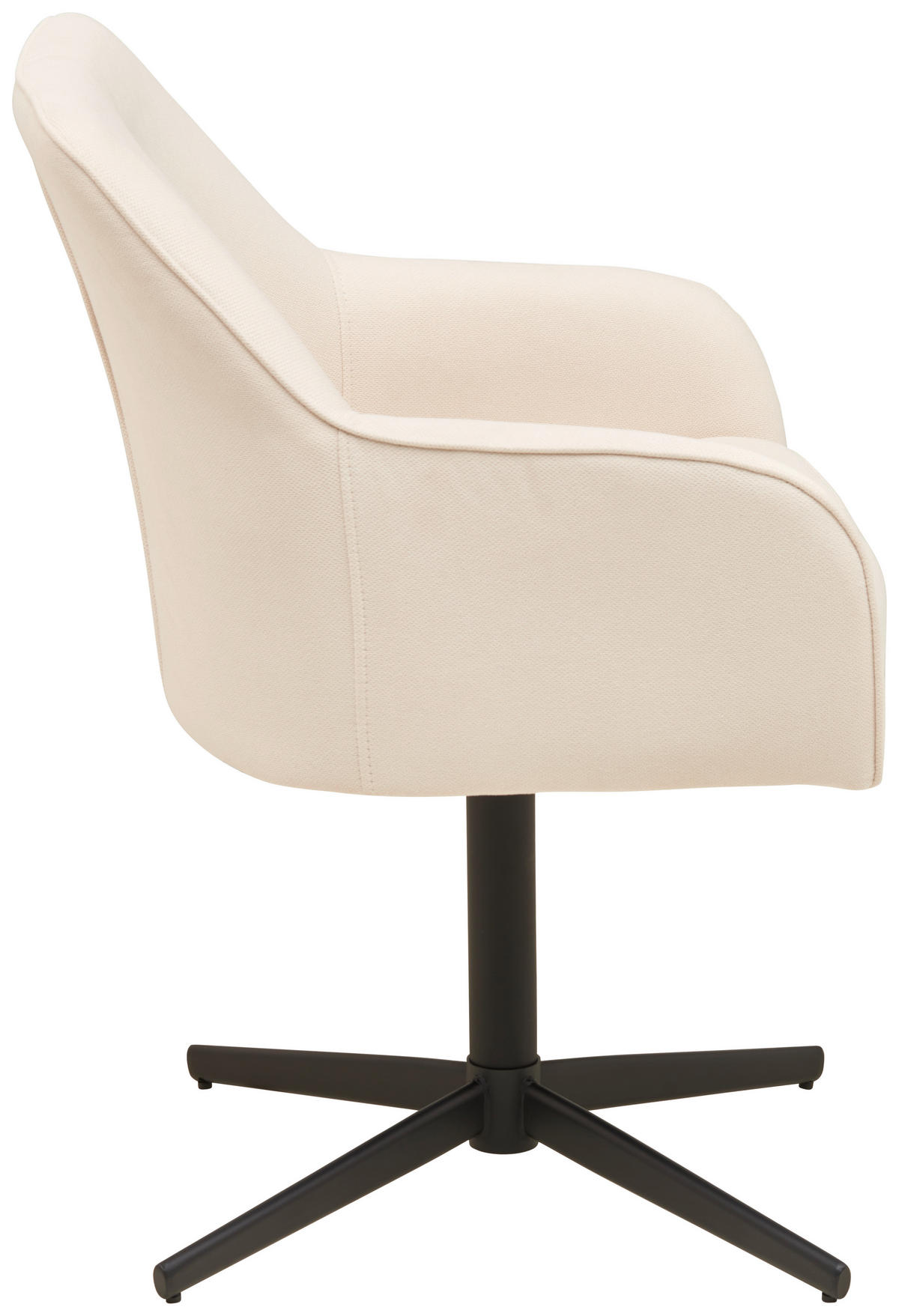 ARMLEHNSTUHL  in Eisen beschichtet  - Beige/Schwarz, MODERN, Textil/Metall (61/83/62cm) - Livetastic
