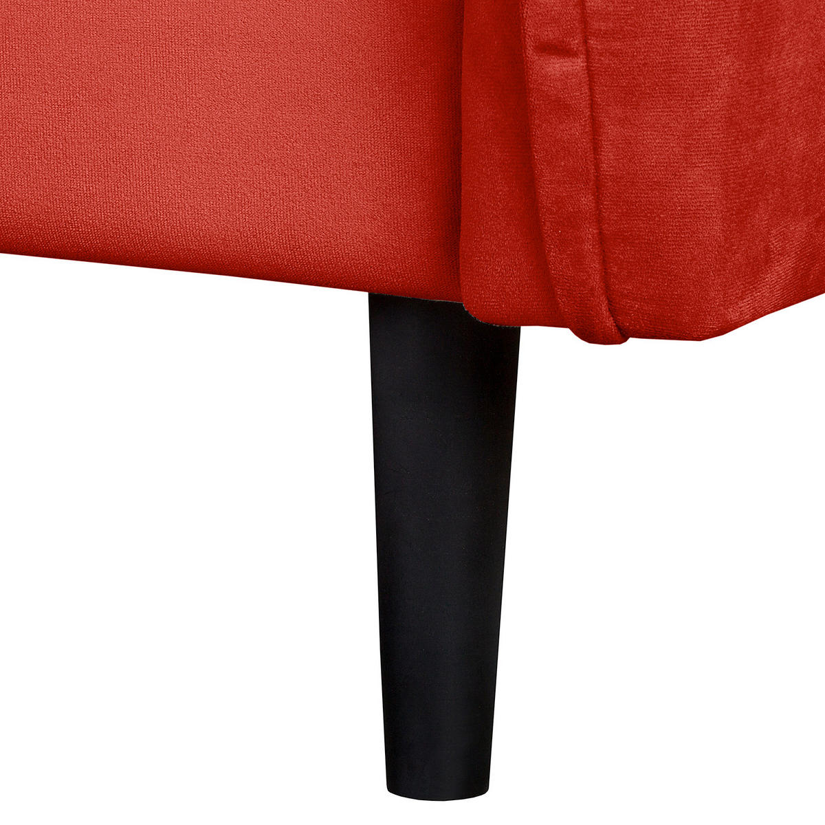 SESSEL Samt Rot  - Rot/Schwarz, Design, Holz/Textil (74/86/100cm) - P & B