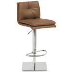 BARHOCKER in Metall, Textil Hellbraun  - Hellbraun/Edelstahlfarben, Design, Textil/Metall (41/78-103/48cm) - Novel
