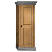SCHRANK - Laugenfarbig/Grau, ROMANTIK / LANDHAUS, Holz/Metall (65/163/45cm) - Boxxx