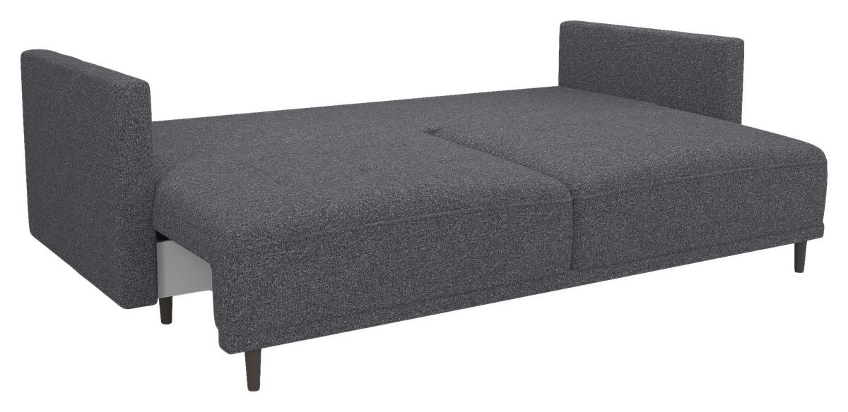 SCHLAFSOFA in Webstoff Dunkelgrau  - Dunkelgrau, Design, Textil (223/96/95cm) - MID.YOU