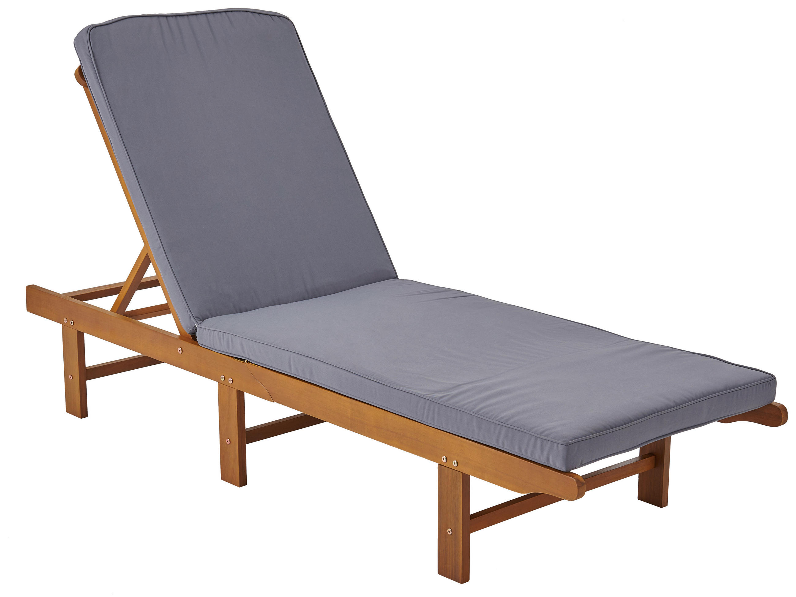 Sonnenliege Borkum Aus Akazienholz mit Auflage
