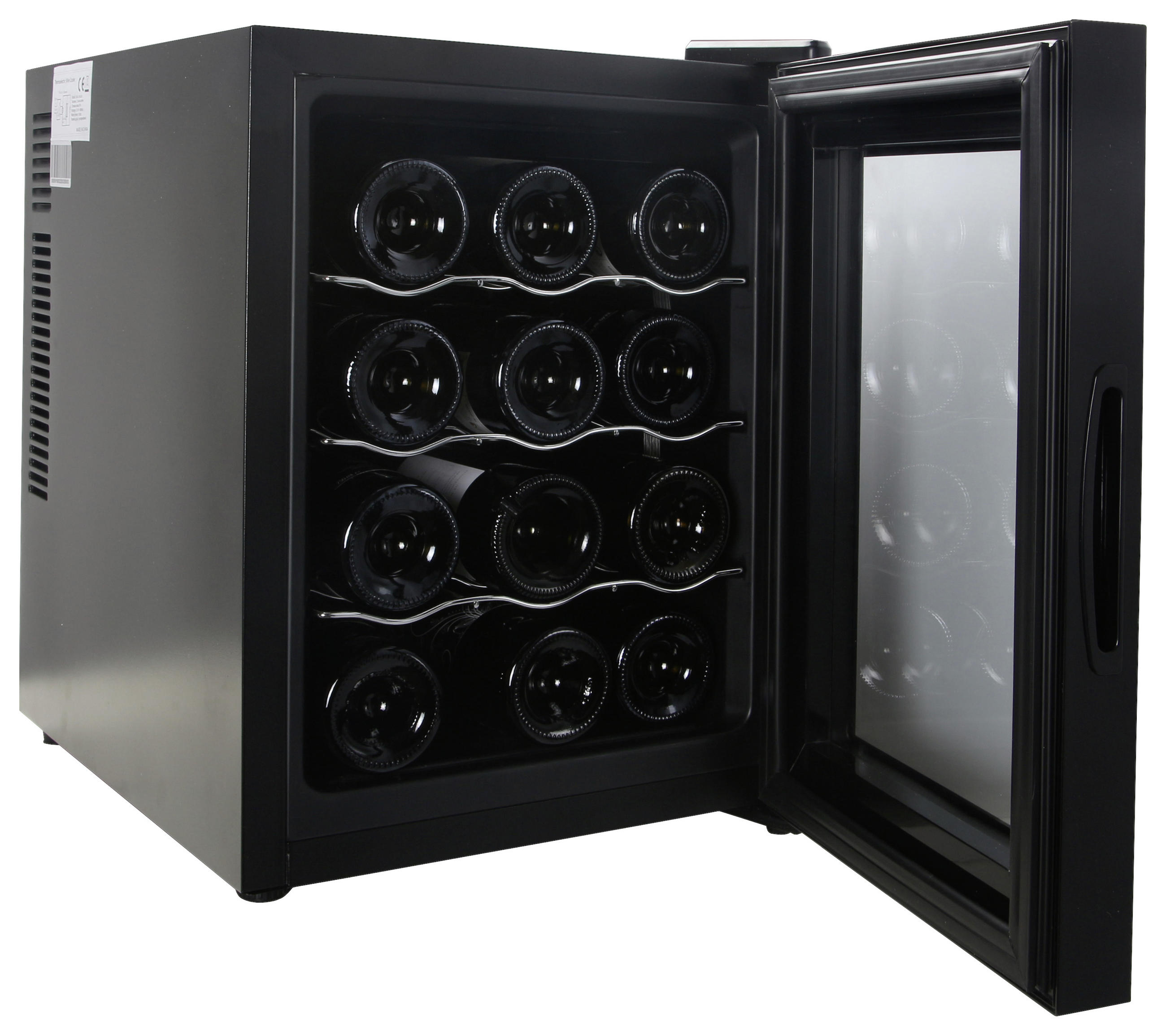 WEINKÜHLSCHRANK BCW-40B  - Schwarz, KONVENTIONELL, Glas/Kunststoff (54,7/35,9/53cm) - Atrigo