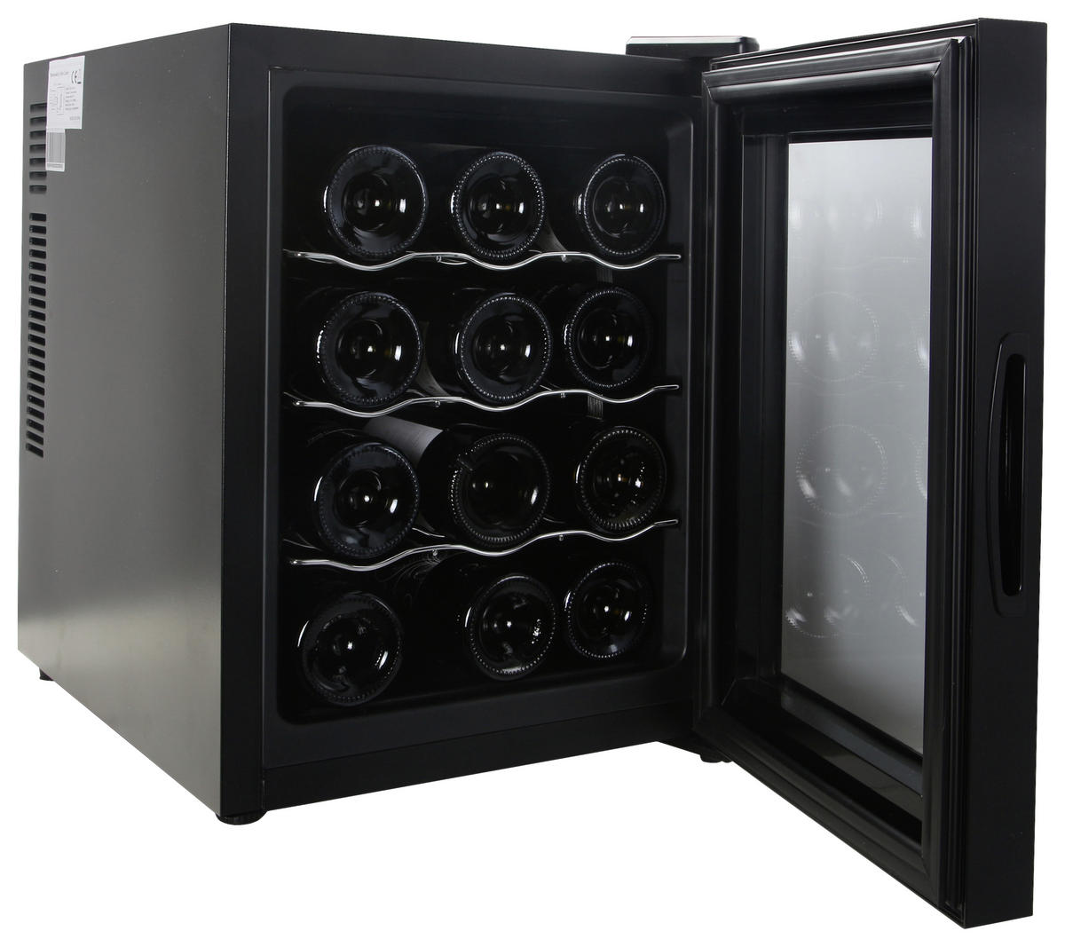 WEINKÜHLSCHRANK BCW-40B  - Schwarz, KONVENTIONELL, Glas/Kunststoff (54,7/35,9/53cm) - Atrigo