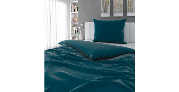BETTWÄSCHE TANJA Satin 140/200 cm - Petrol, Basics, Textil (140/200cm) - Novel
