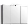 SPIEGELSCHRANK 100/64/20 cm  - Chromfarben/Graphitfarben, KONVENTIONELL, Glas/Holzwerkstoff (100/64/20cm) - Xora