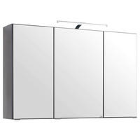 SPIEGELSCHRANK 100/64/20 cm  - Chromfarben/Graphitfarben, KONVENTIONELL, Glas/Holzwerkstoff (100/64/20cm) - Xora
