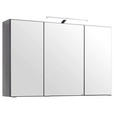 SPIEGELSCHRANK 100/64/20 cm  - Chromfarben/Graphitfarben, KONVENTIONELL, Glas/Holzwerkstoff (100/64/20cm) - Xora
