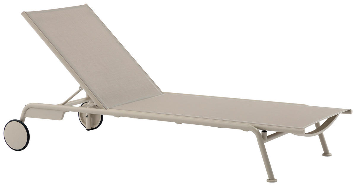 SONNENLIEGE 198/29/80 cm  - Taupe, Design, Textil/Metall (198/29/80cm) - Zebra 